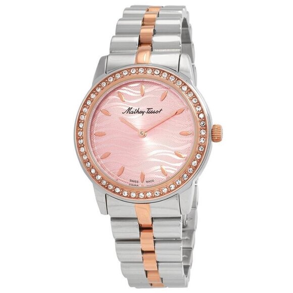 FX03980B NWT Mathey-Tissot Fashion Ladies Quartz Steel Authentic Watch - Picture 1 of 3